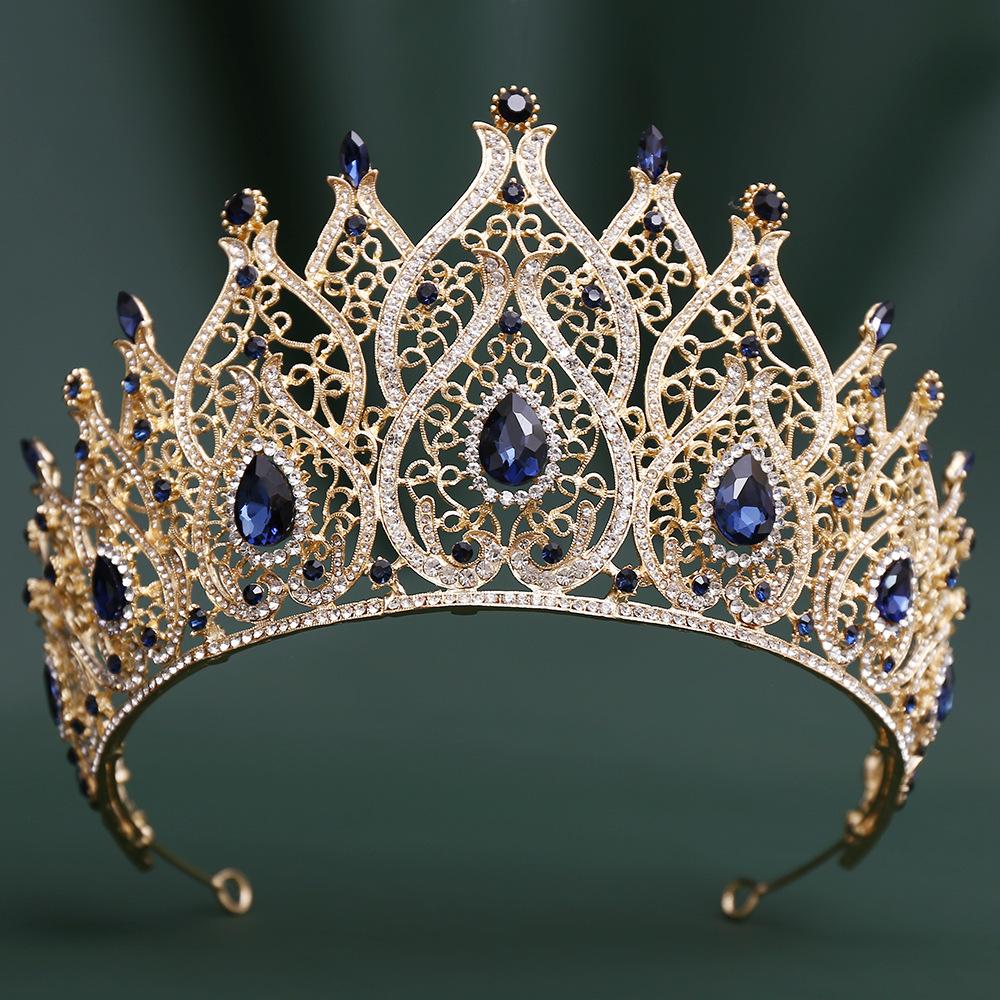 Bridal Red Baroque Crown, Multi-diamond Water Droplets European and American Headgear, Wedding Dress Accessories 2026