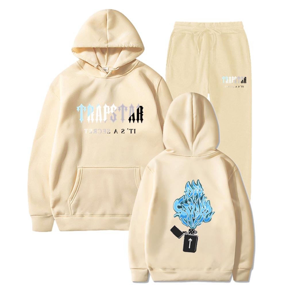 Womens Plush Long Sleeved Loose Fitting Pullover With Letter Print And Rope Hoodie Two Piece