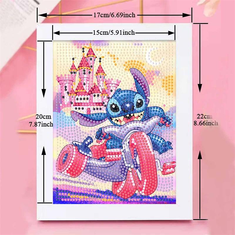 DIY Diamond Painting Kit with Frame, Stitch Full Circle Mosaic 5D DIY Cross Stitch Kit Home Decoration with Frame, Handicraft Hobby Collection