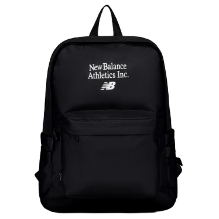 New Balance Sports Casual Zipper Fabric Backpack Unisex backpack Black LAB42405