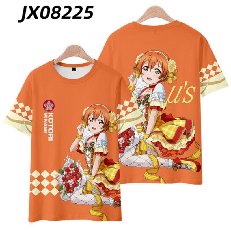 Anime LoveLive! Superstar!! 3D T Shirt Women Men Summer Fashion Round Neck Short Sleeve
