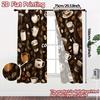 2pcs, 2D FLAT PRINTING Curtains (Without Rod) CoffeeHarmony(1) Popular Curtains&Drapes Versatile Polyester Curtains Art Deco