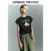 UR2026 Women's Fruit Print Tie-up Short Sleeve T-shirt