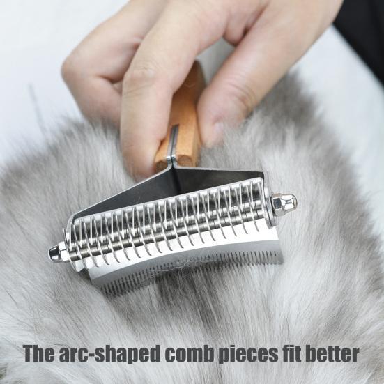 3 v 1 odstraňovač zacuchání hřebenů pro domácí mazlíčky, psy a kočky, hřebeny na uzly s bezpečnými hráběmi na spodní části chlupů, nástroj na péči o domácí mazlíčky