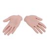 1 Pair Realistic Silicone Male Hand Model Soft Flexible Reusable Male Mannequin Hand Model for Showing Jewelry Painting