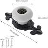 5Pcs Vintage Ceramic Knobs Drawer Furniture Handle for Kitchen Cabinets Cupboard Bathroom Dresser Wardrobe Closet Decoration Pulls (White+Black)