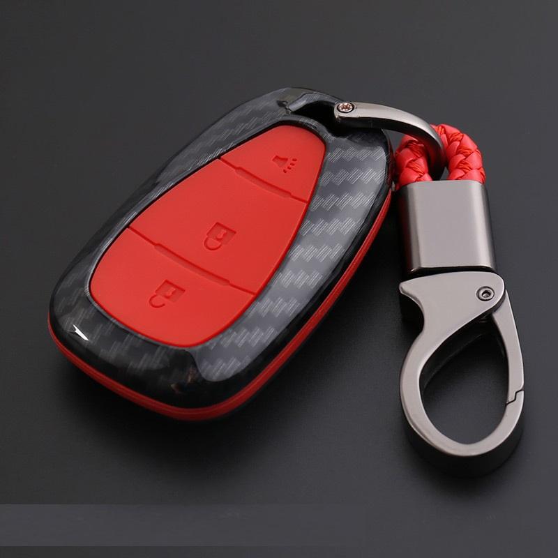Interior Mouldings CARBON FIBER ABS CAR REMOTE KEY BAG HOLDER CASE FOR CHEVROLET MALIBU EQUINOX CRUZE CAMARO 2016 2017 2018 ACCE