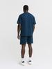 SERGIO TACCHINI M Monogram Jacquard Two-Tone Round Neck Short Sleeve T-Shirt
