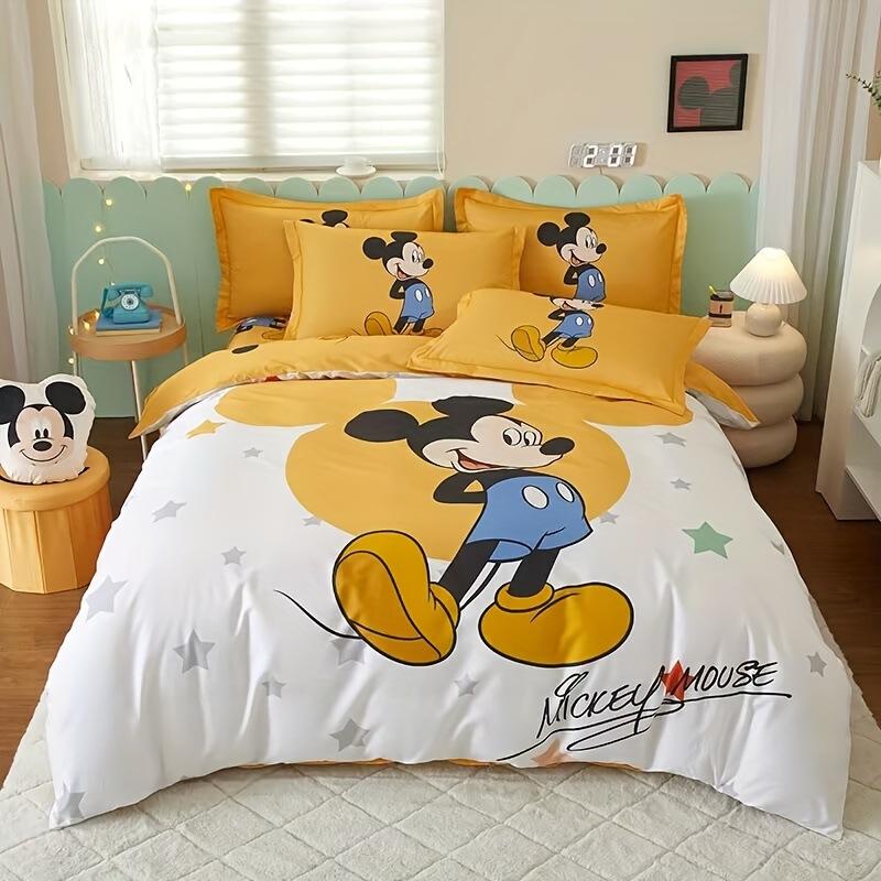 Bedding Three-Piece Set, Digital Printing Mickey Cartoon Series Double-Sided Printing Three-Piece Set