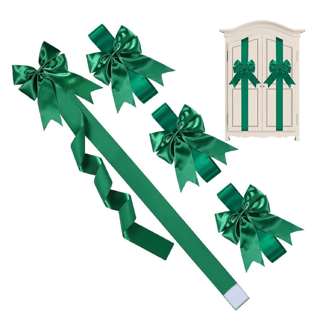 Big Ribbon Bow Christmas Supplies Bow Front Door Decorations Hanging Front Door Red Bows Supplies Home Ornaments NewYear 2026