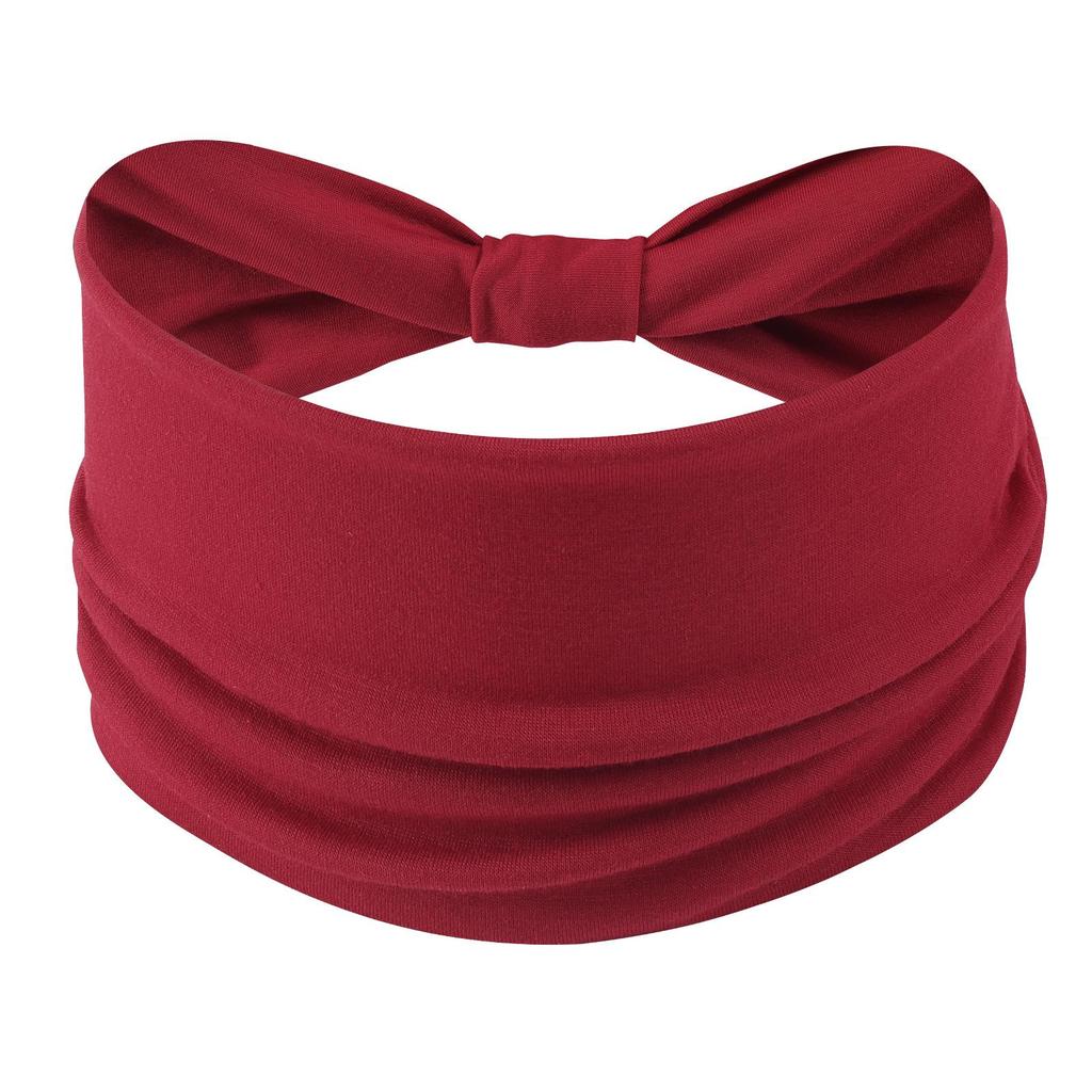 Cross-Border Women's Cotton Yoga Headband - Elastic, Sweat-Absorbing, Fashionable