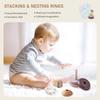 Montessori Baby Pole Stack Toy Stackable Elephant Bell Teething Toy  Newborn Gifts