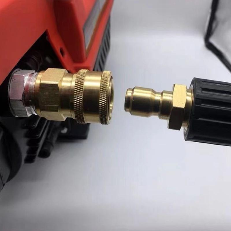 M22X15 Copper Adapter Quick Connect Kits For High Pressure Wash Machine Water Outlet Set For M22 Car Washer Gun Pipe Accessories
