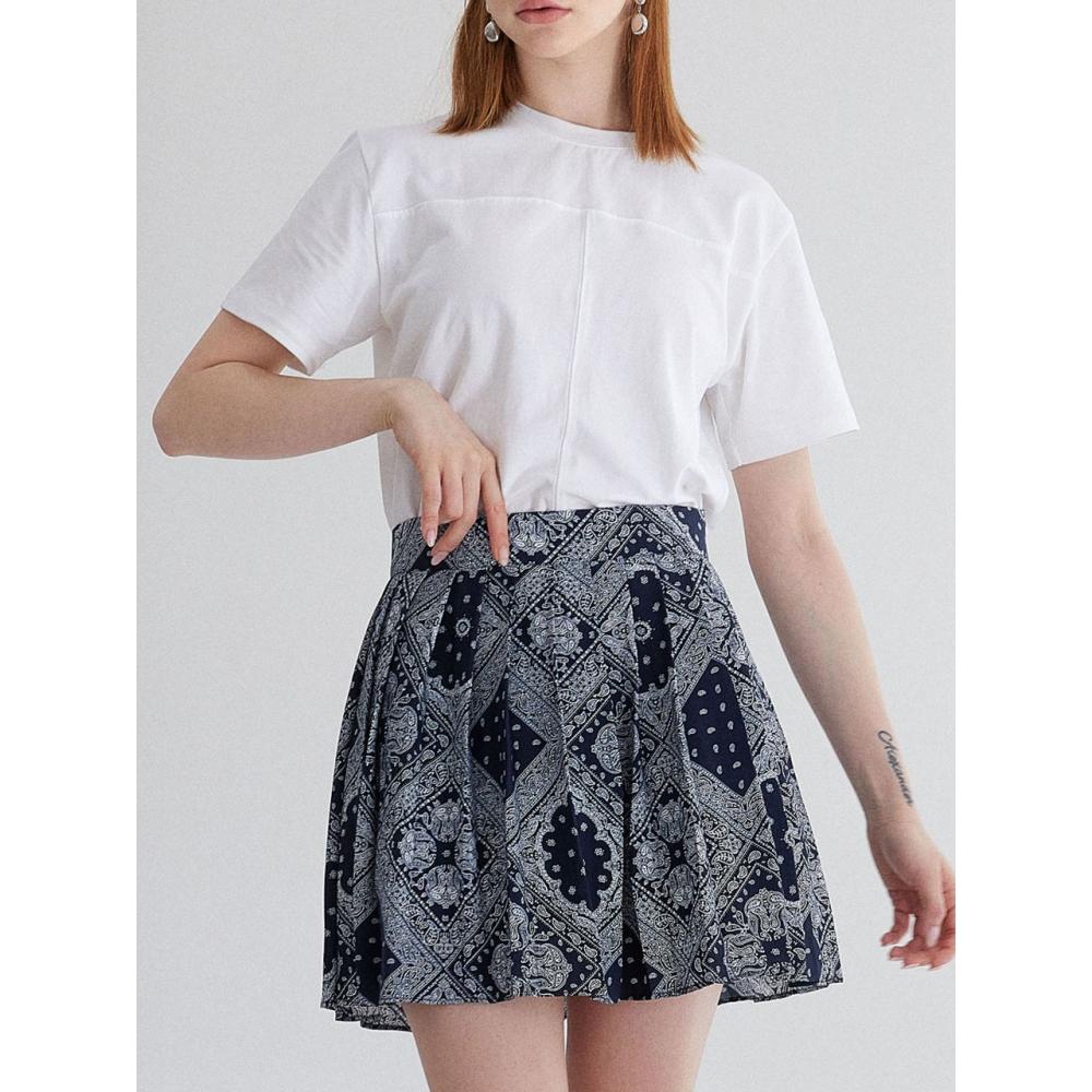 

ЮБКА FREIHEIT NATURE ИЗ ТКАНИ ПЕЙСЛИ (NAVY)