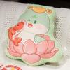 Double Printed Cartoon Face Year Of The Snake Throw Pillow Mascot Toy Cushion