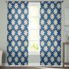 Blue Background Daisy Tulle Curtains Living Room Kitchen Chiffon Curtain Bedroom Balcony Sheer Curtain Fashion Home Decor