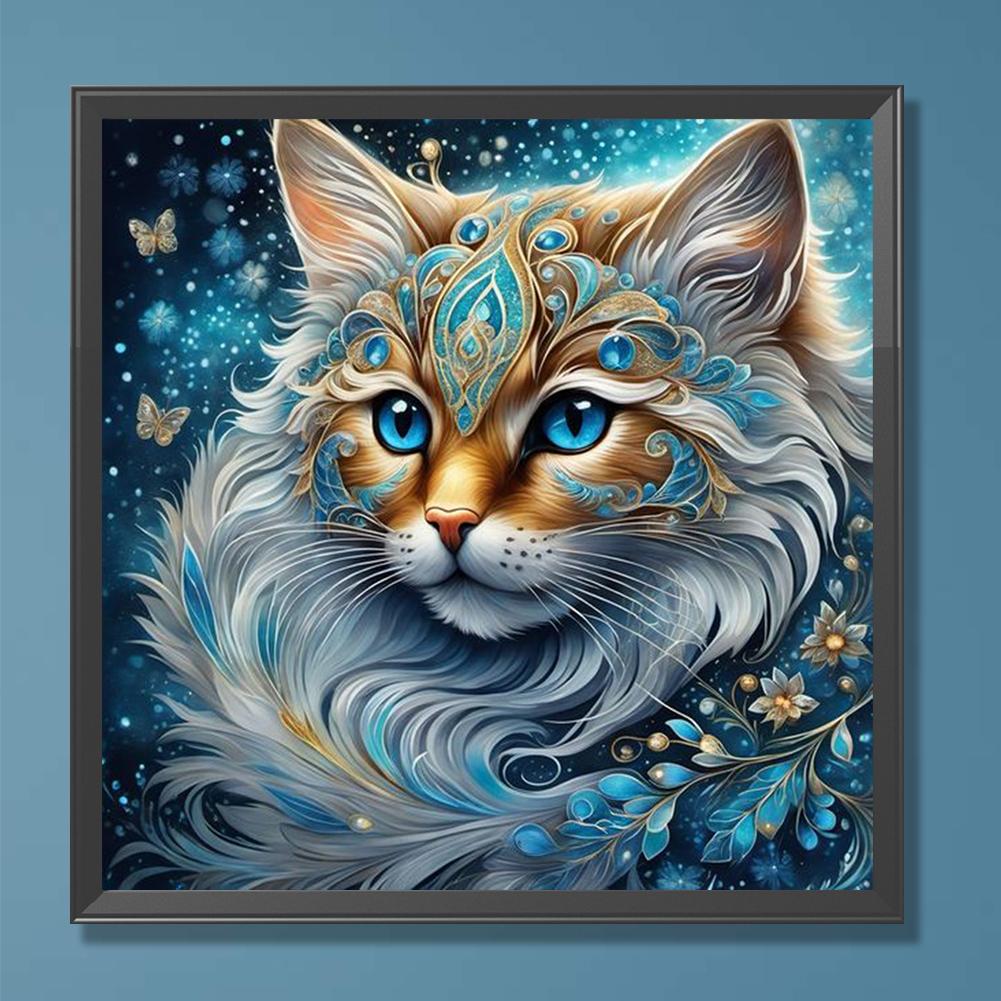 5D DIY Full Round Diamond pictură pisică bijuterie kit Home decor artă artizanat 30x30cm