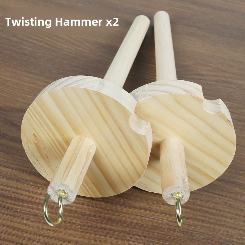 Real Wood Spinning Mallet for Yarn Combining Dog And  Hair Into Scarf Weaving Memorial DIY Crt Tool Home Textile Sewing