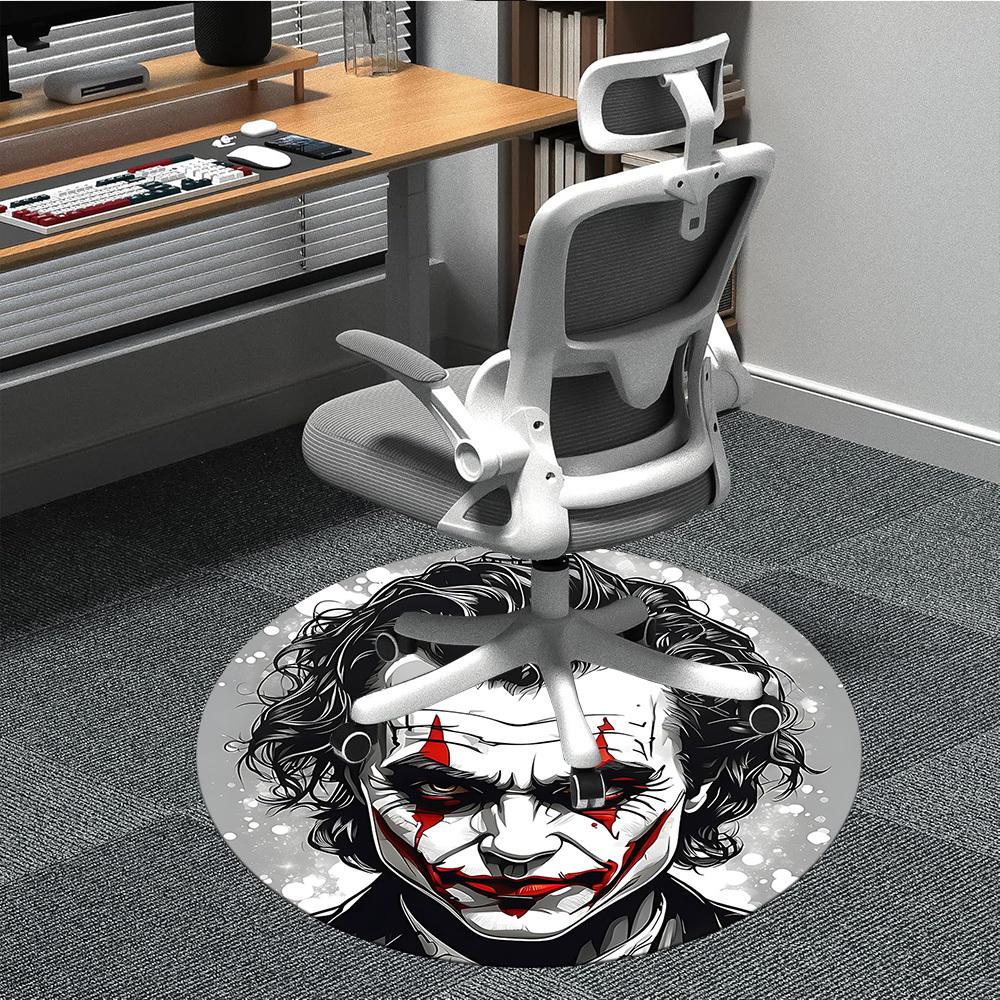 1 ks Kulatý koberec Joker Klaun do kanceláře, pod kancelářské židle, do ložnice, obývacího pokoje, domácí dekorace, dekorace místnosti, k dispozici v různých velikostech
