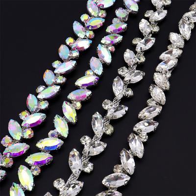10Yards Rhinestone Chain Trim Crystal Diamond Clothing Bag Hat Accessories DIY Craft Wedding Gift Decoration Rhinestone Ribbon