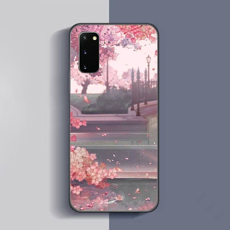 Custodia per telefono Fiori di ciliegio per Samsung Galaxy S6 S7 Edge Plus S9 S20Plus S20ULTRA S10lite S225G S10 Note20ultra