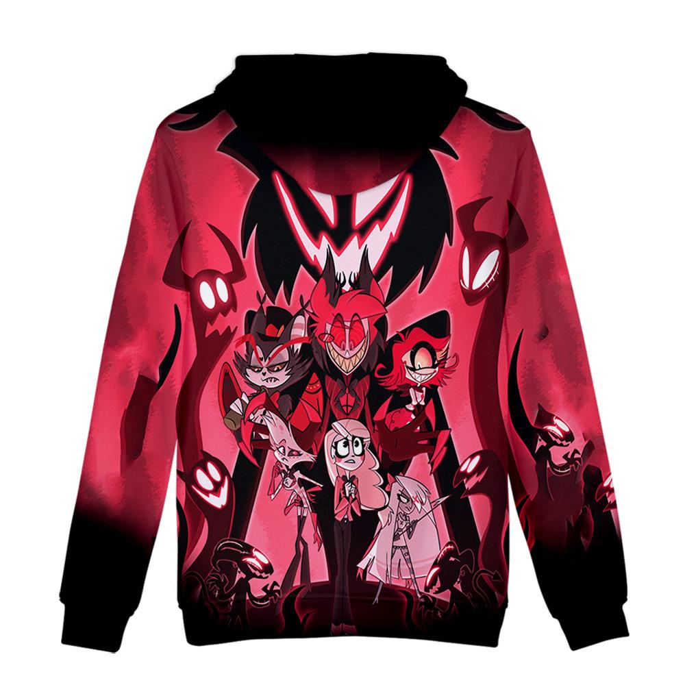 Hazbin Hotel Anime Hoodie Graphic Printed Sweatshirts Casual High Street Oversized Pullovers Man Women Long Sleeve Sweatshirt