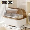 SPSR Extra Large Transparent Dish Drying Rack with Lid