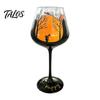 Regalo per Amanti del Vino Bicchiere con Gambo di Halloween, Calice Artistico Dipinto a Mano, Bicchieri in Vetro per Cene 720 ml di Capacità, Bicchieri Decorativi
