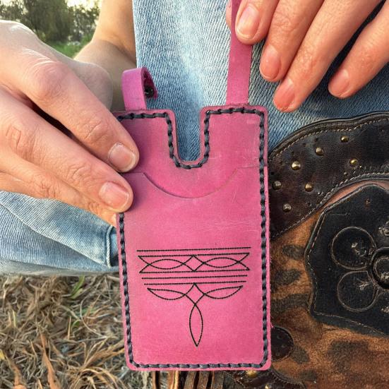 Western Boot Wallet for Women Handcrafted Credit Card Holder Portable Faux Leather Purse with Snap Straps for Rodeo Nights Country Concerts