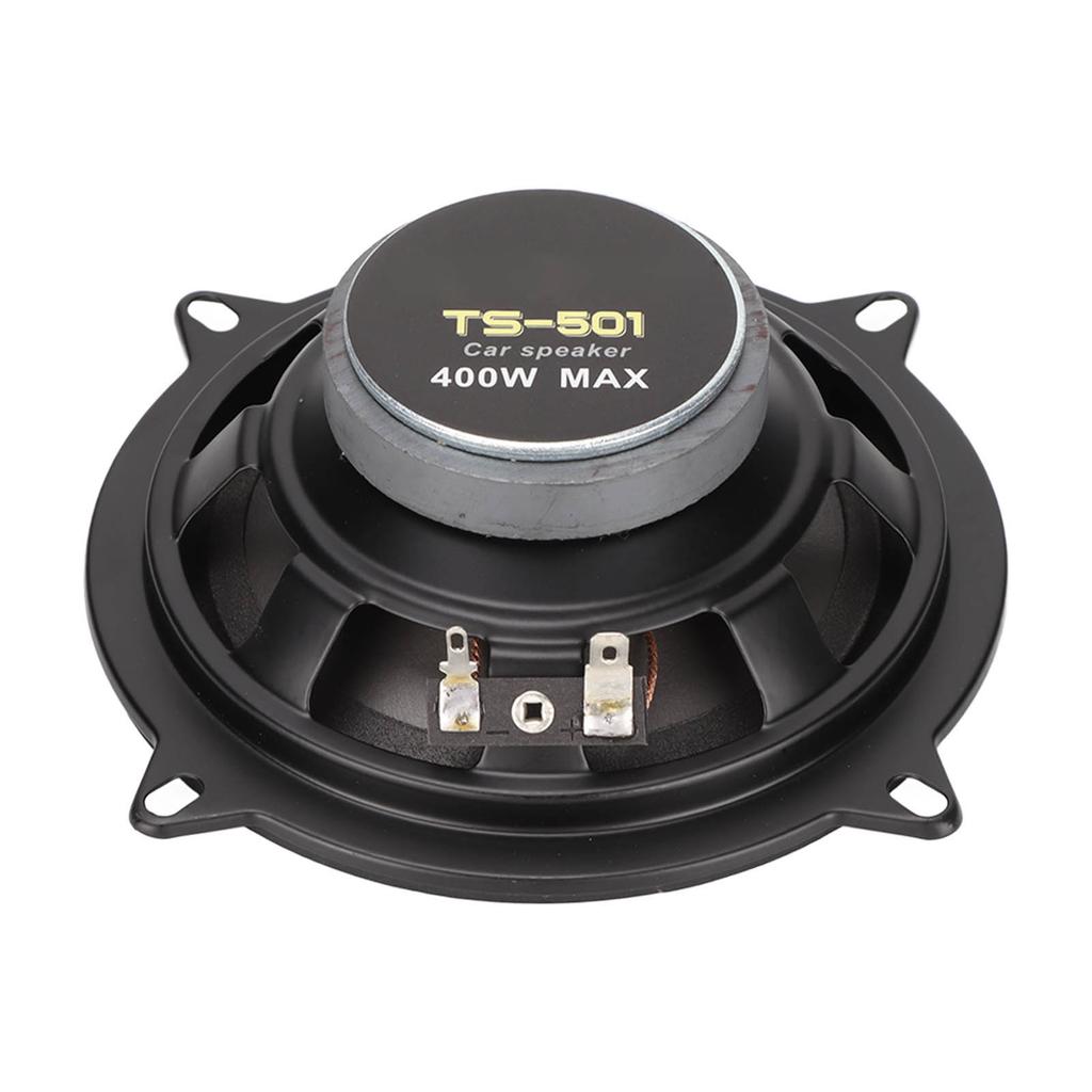 Car Speakers 400W Midrange 5in Coaxial External Magnetic 4 OHMS 93dB 60Hz to 20KHz Black Loudspeaker for Car Sound