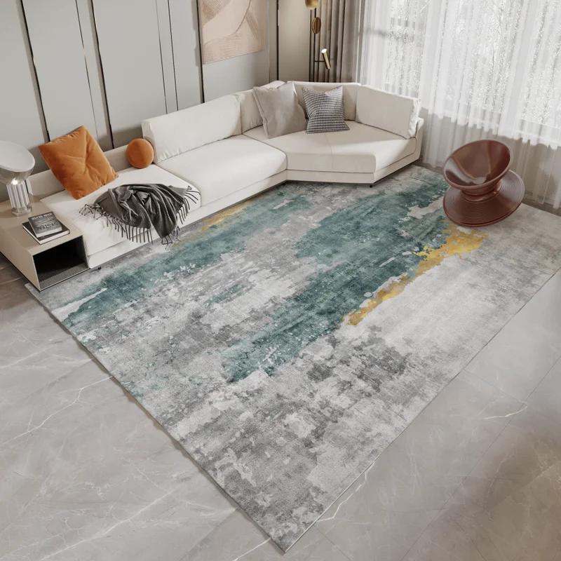 Abstract Oil Painting Retro Carpets for Living Room Rectangular Crawling Coffee Table Floor Mat Large Area Sofa Rugs Home Decor