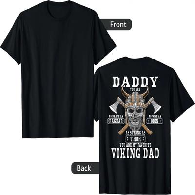 Viking Norse Mythology Husband - Best Viking Dad (on Back) T-Shirt