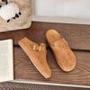 Fashion New Style Classic Fashion Women Suede Mules Slippers Clogs Cork Insole Sandals with Arch Support Outdoor Beach Slides Home Shoes