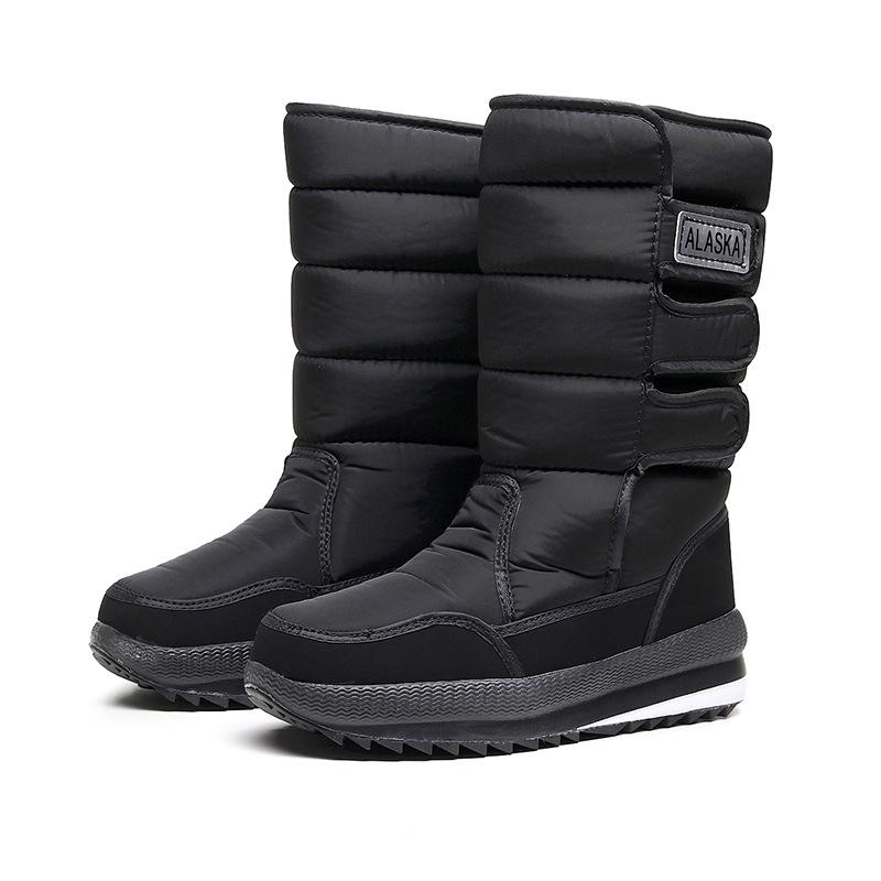 New Winter Mid-Calf Snow Boots Men Soft Bottom Comfortable Fashion Fleece Lined Thick Bottom Anti-Slip Outdoor Casual Cotton Sho
