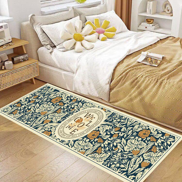 Nordic Fluffy Soft Bedroom Carpet Kids Room Bedside Rug Non-Slip Floor Mat Living Room Decoration Long Area Rug