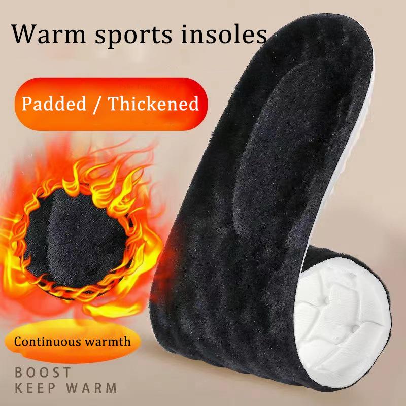 Self Heated Thermal Insoles Snow Boots Padding Winter Warm Plush Sports Insoles Men Women Thicken Soft Shoe Pads Cotton Inserts