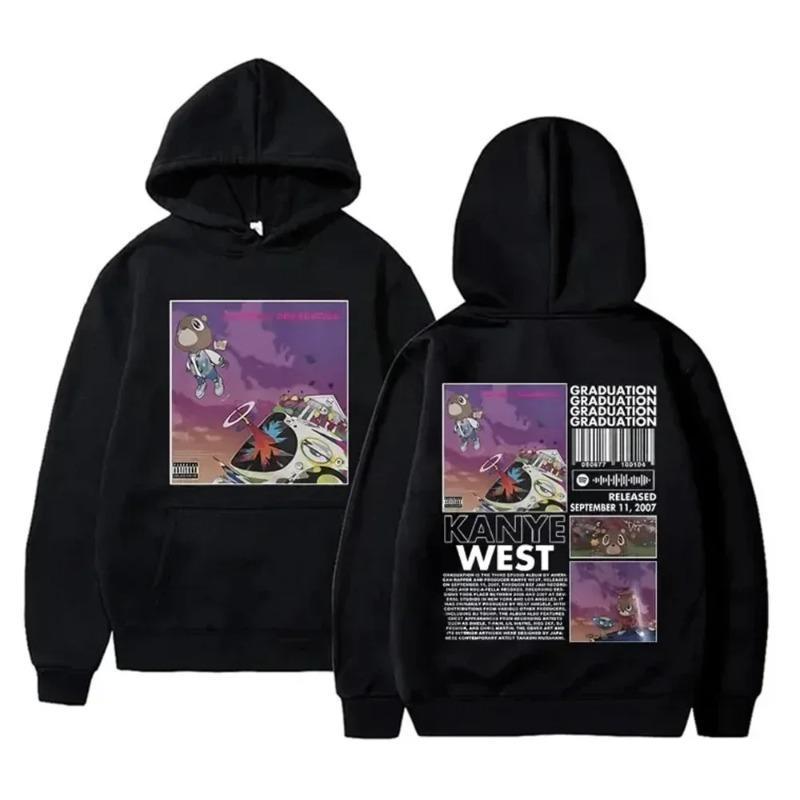 Autumn Winter Casual Men Hoodies Cool Streetwear Unisex Oversized Sweatshirt Rapper Kanye West Graduation Printed Hoody
