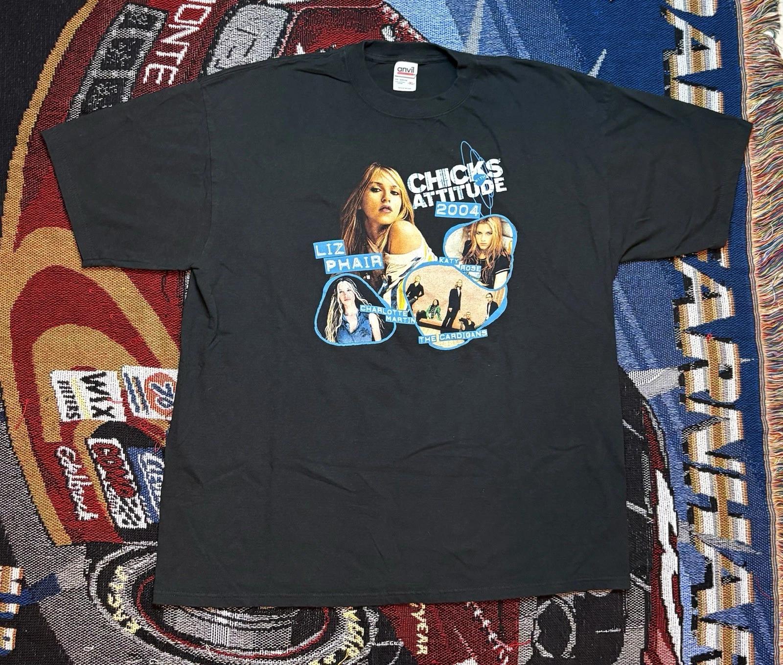 Vintage Chicks With Attitude Shirt Liz Phair Tour 2004 Men’s XL Anvil XL