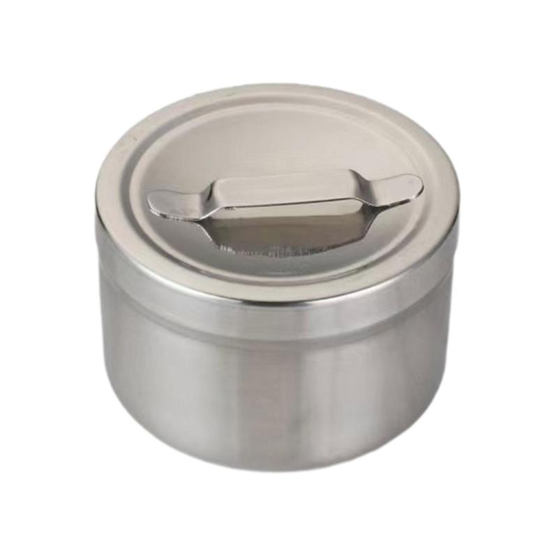 

Medicals Grade Rustproof Steel Container With Lid For Cotton Balls Ointments Kitchen Spice Organization Essential 1