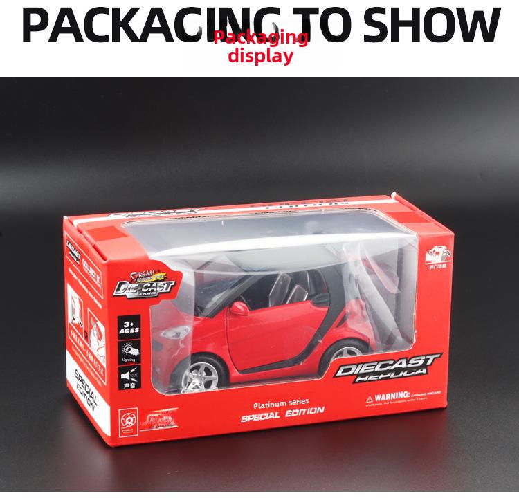 Pull-Back Alloy Toy Car with Lights and Sound, Cute Model for Boys and Girls