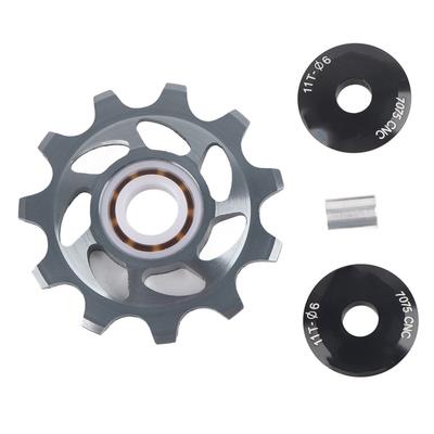 11T Jockey Wheel Rear Derailleur Pulley for Mountain Bike Replacement Parts(Titanium Color)