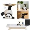 Lovely Resin Panda Storage Tray Key Holder Bowl Panda Sculpture Candy Jewelry Earrings Tray Panda Statue Entryway Table Decor