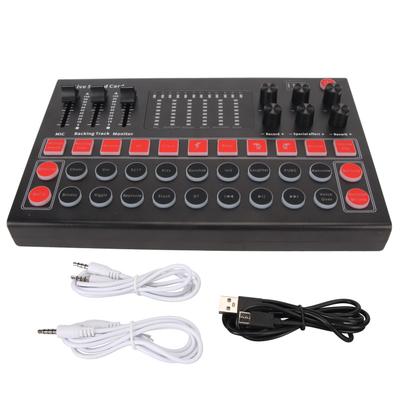 Live Sound Card 8 Sound Effects 10 Special Effects Bluetooth Noise Cancellation Treble Alto Bass Adjustable Sound Mixer