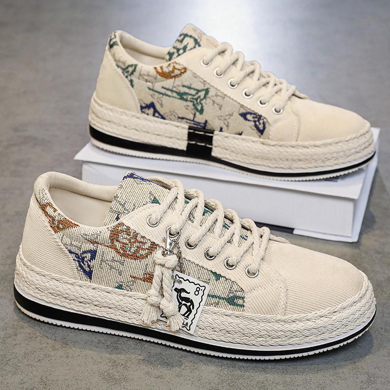 Spring  Men's Shoes Large Sole Shoes Elevated  Cushion Casual Sports Shoes Men's Extra Large