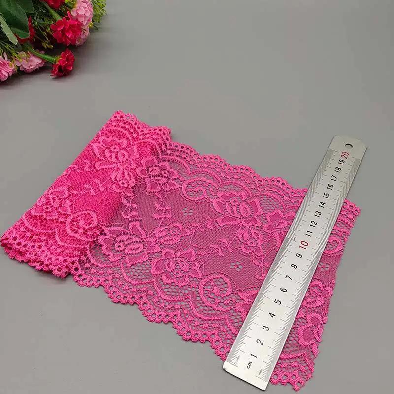 15CM Wide Elastic Lace Fabric 10Yard Flower Pattern Ribbon Lace Trim Ribbon Diy Craft Fabric Width African Fabrics Stretch