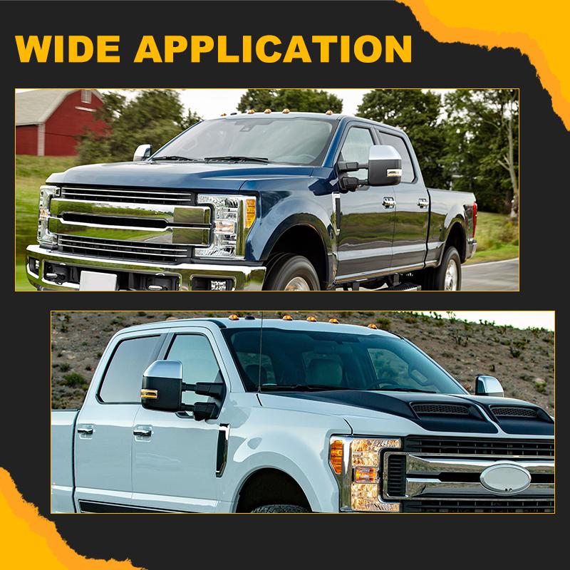 HC3Z-17D742-CA HC3Z-17D743-CA Rear Mirror Cover Cap Set For Ford Super Duty 2017 2018     Left Right Accessories