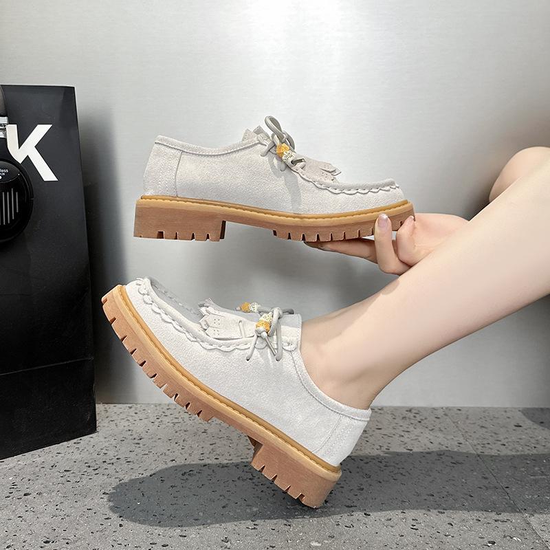 Fashion NEWFashionable Tassel Women Shallow Mouth Single Shoes Spring New Item Suede Quality Comfortable And Elegant Flat Shoes