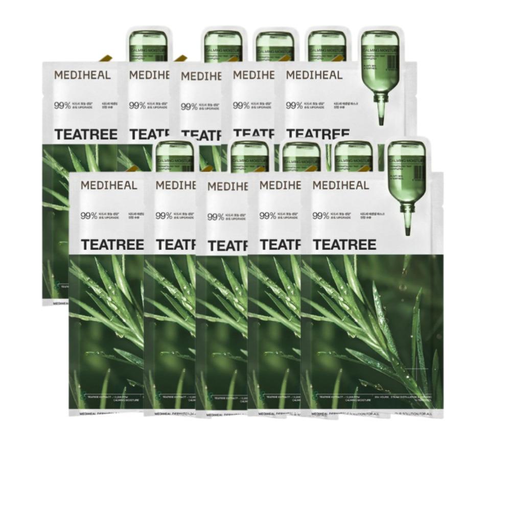 MEDIHEAL Essential Mask Tea Tree Calming & Hydrating Sheet Mask Set 10+1pcs