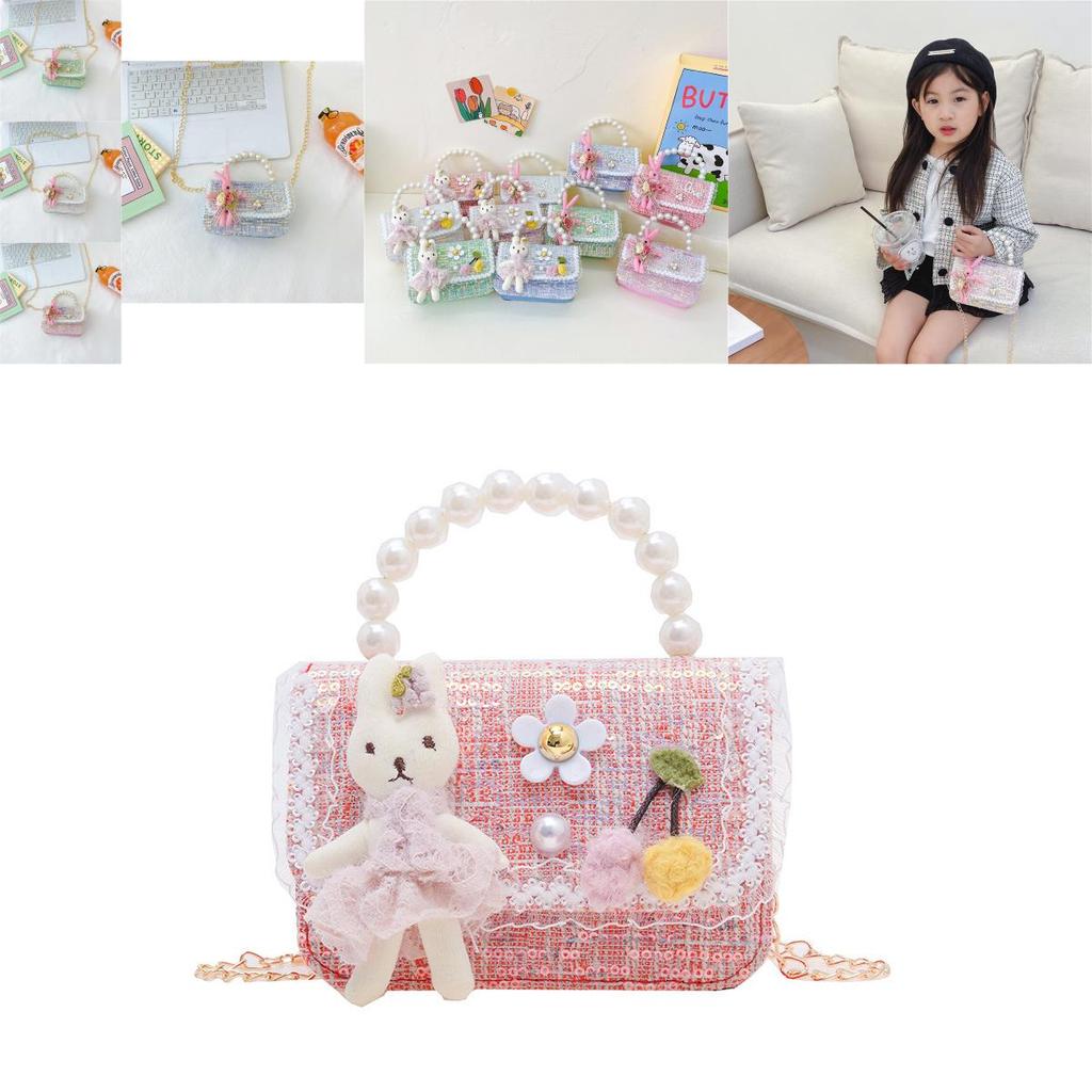 Entzückliche Mini-Kaninchen-Handtasche Für Kinder Trendige Stilvolle Canvas-Umhängetasche Für Mädchen