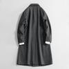 Long Woolen Coat Men's Trench Coat Knee New Thickened Jacket for Autumn and Winter